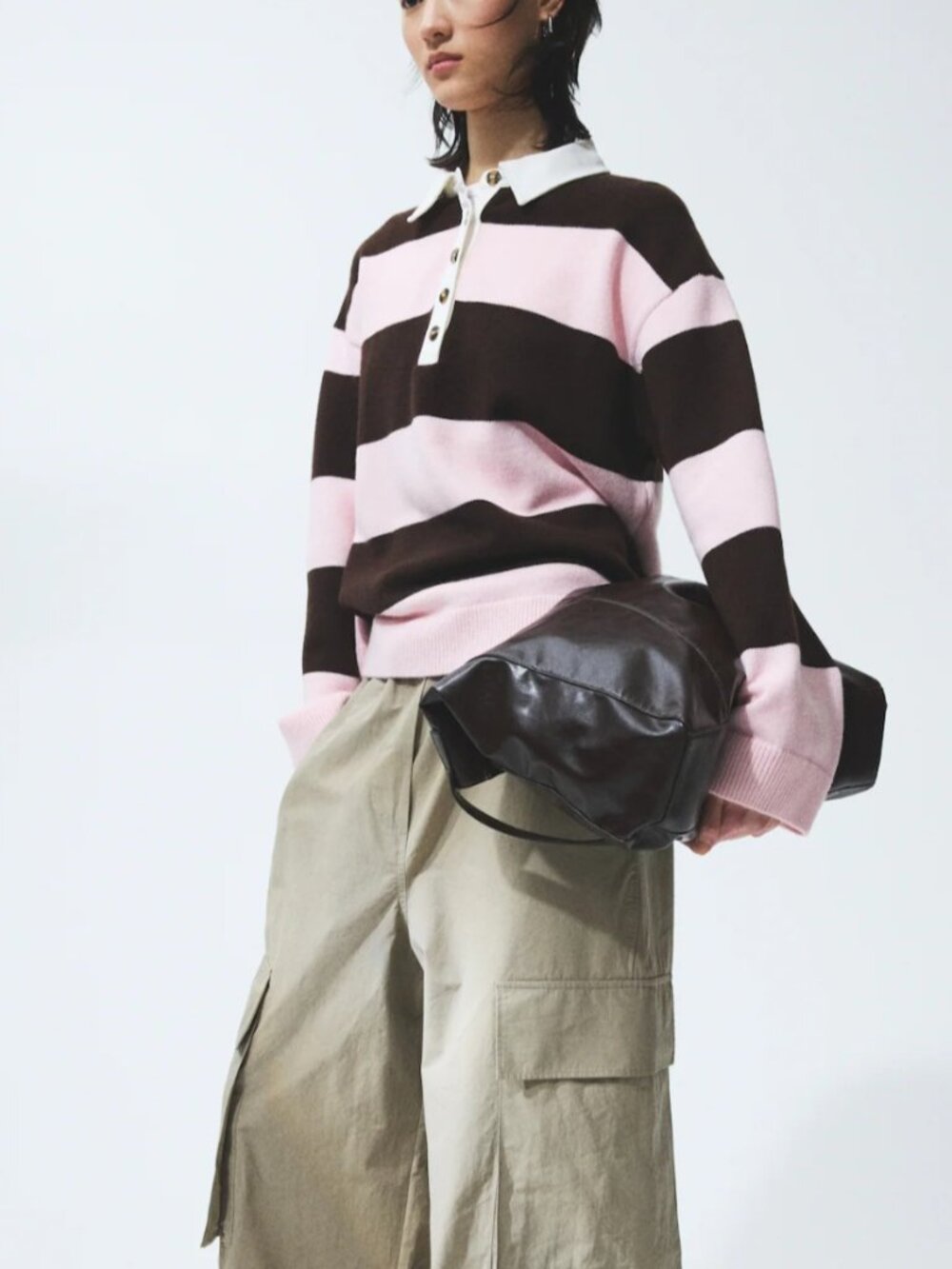 H&M Knit stripe sweater / L